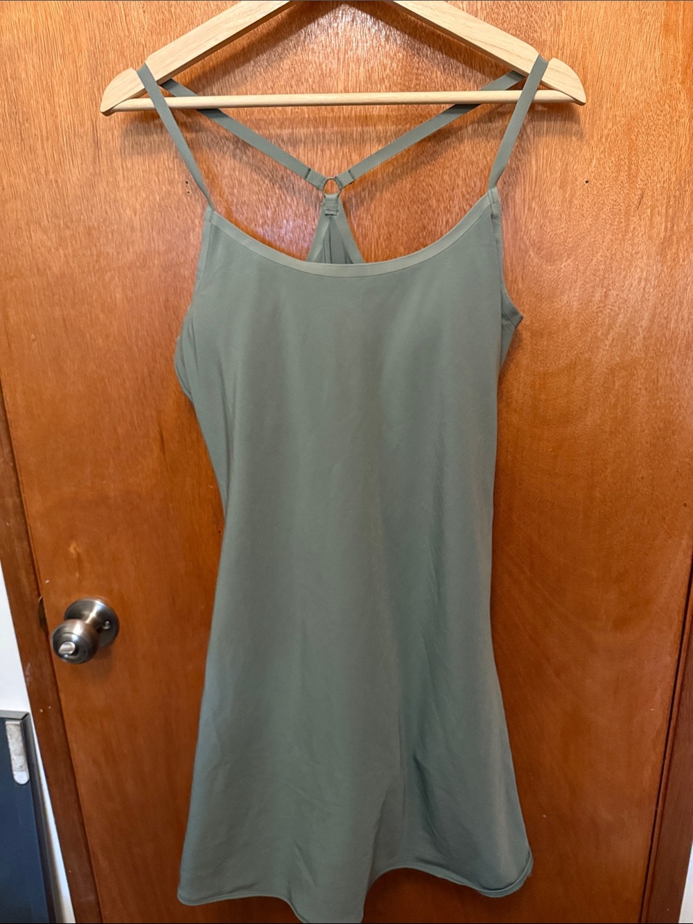 Outdoor Voices -Olive Green Strappy Slip Dress NWOT